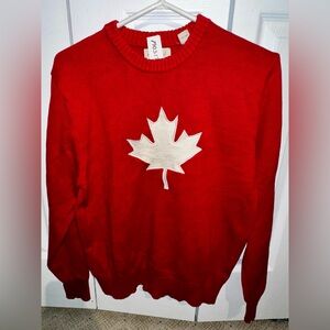 Weatherproof Canada Crewneck Sweater with Maple Leaf